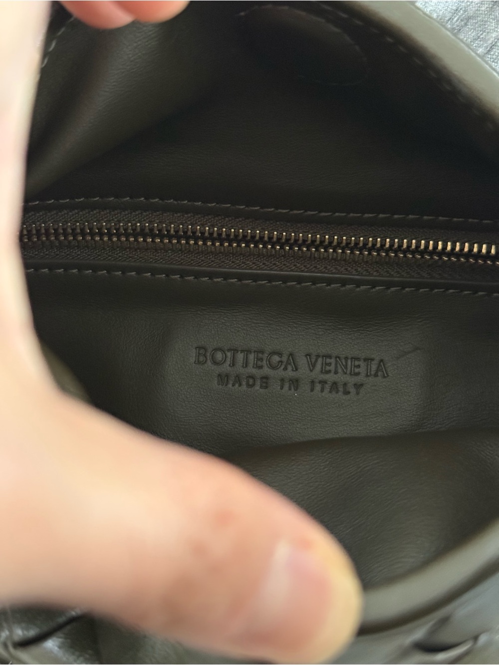 Bottega BV style Intrecciato Woven Hobo Bag in Khaki (Dark brown green) - Picture 2 of 4